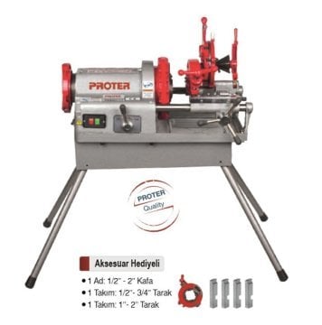 Proter 3'' 1000 W Tezgah Tip Pafta Makinası PR 3003