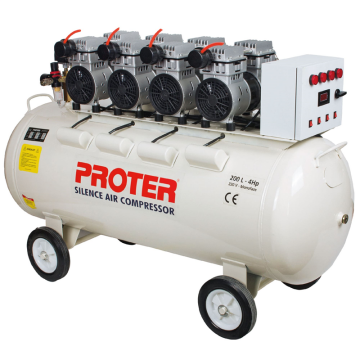 Proter PR 204 S Sessiz-Yağsız  200 LT 4HP Monofoze 8 Bar Hava Kompresörü