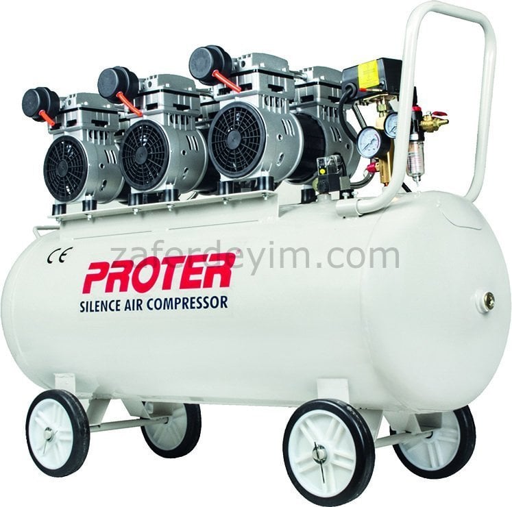 Proter Sessiz & Yağsız Hava Kompresörü 100 Lt / 3 Hp